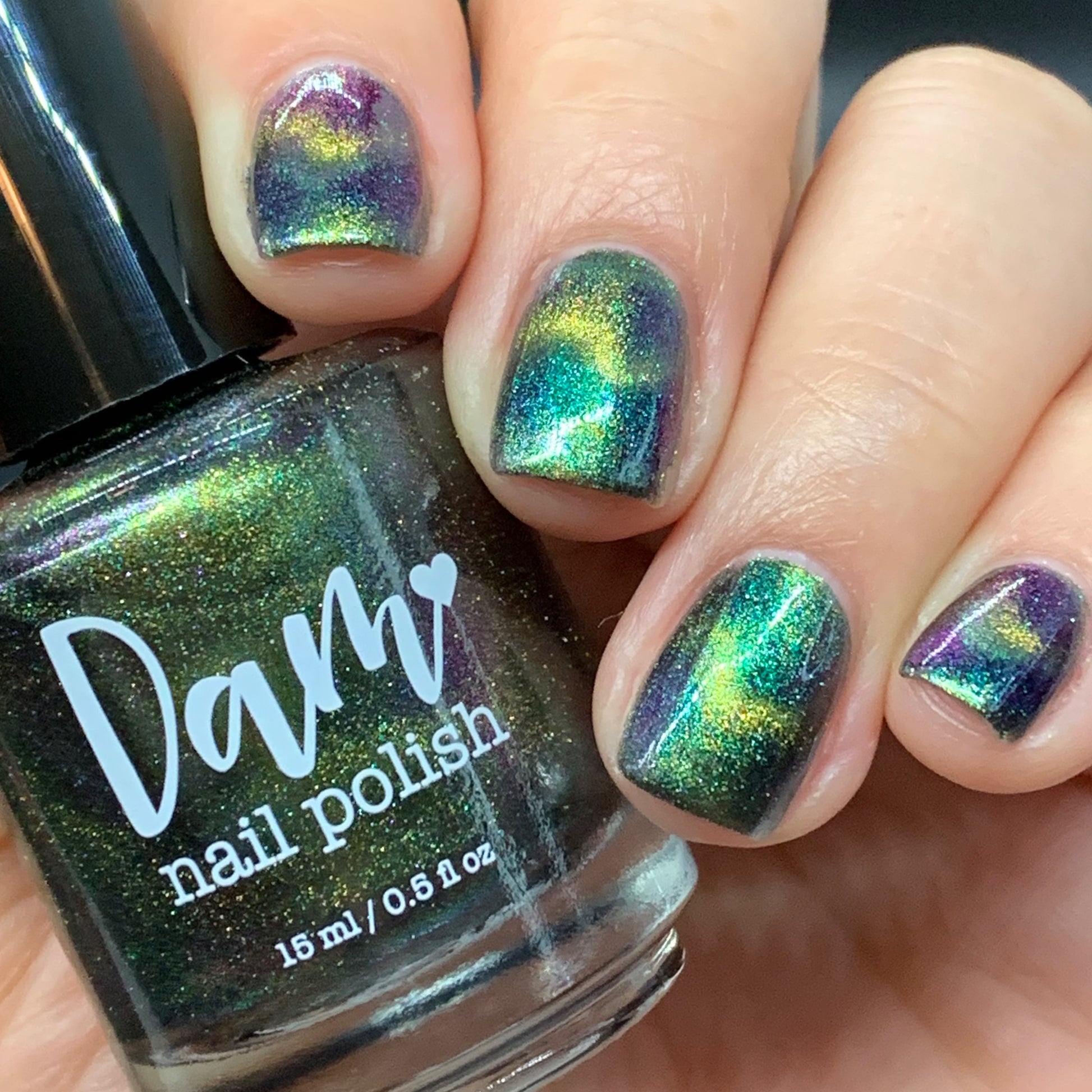 Alternate Adventure - Shifting Multichrome Magnetic Indie Nail Polish - Shifts Green, Blue, and Purple - Into the Multiverse Collection - Dam Nail Polish