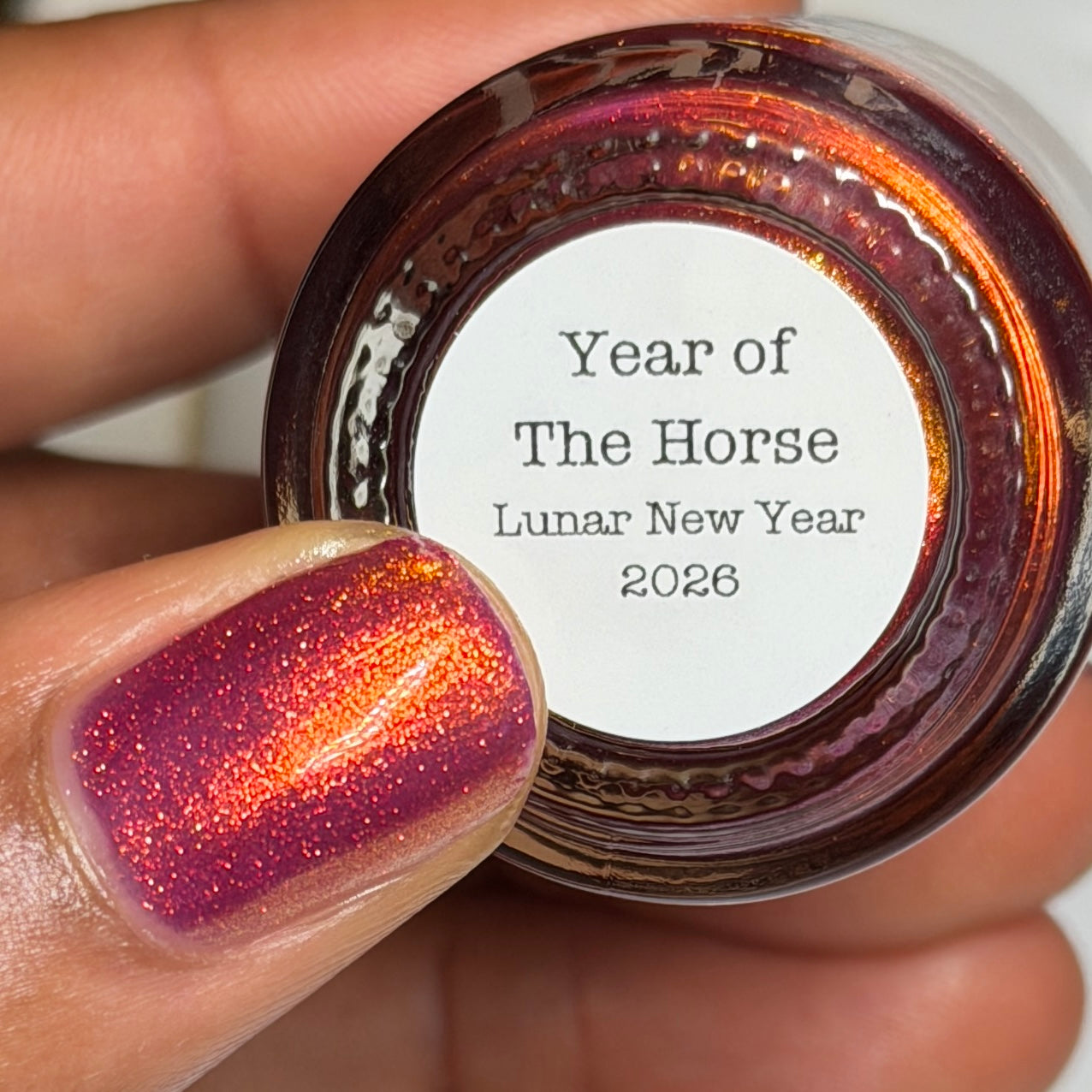 Year of the Horse - Purple Shimmer Nail Polish - Lunar New Year 2026 - Dam Nail Polish