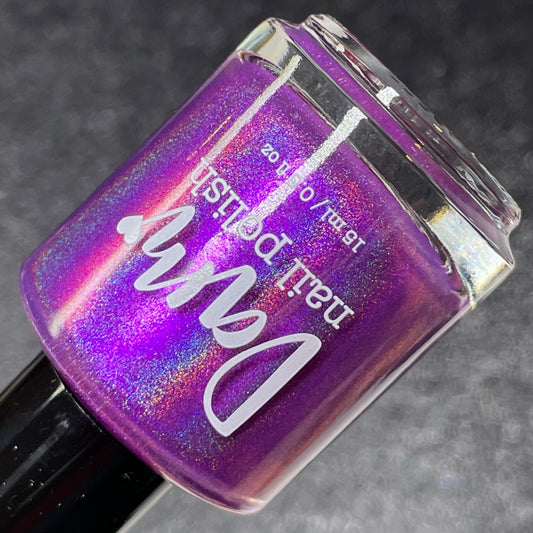 COMING SOON 2/27 NOON ET! Sleigh My Name, Sleigh My Name - Purple Nail Polish - Shimmer Nail Polish - Holographic Nail Polish - 12 Dam Days of Polish - Dam Nail Polish