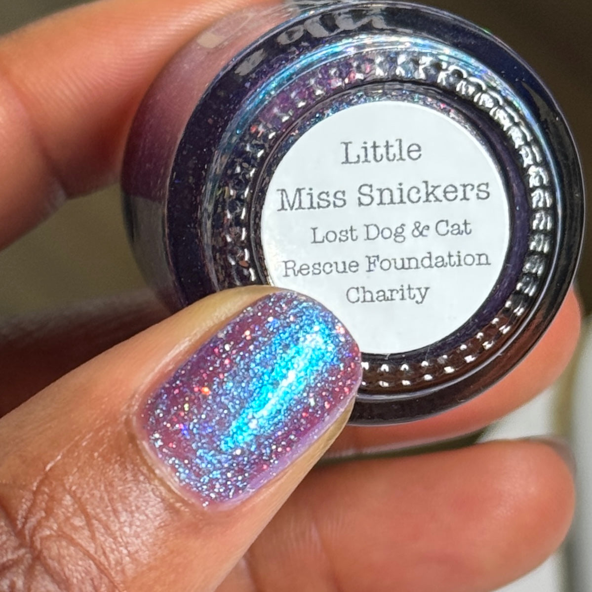 Little Miss Snickers - Purple Nail Polish - Lost Dog & Cat Rescue Foundation Charity Polish
