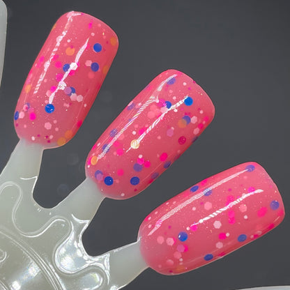 Goofy Gumballs - Pink Nail Polish - Glitter Nail Polish - Oops Batch - Dam Nail Polish