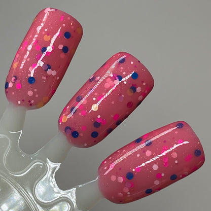 Goofy Gumballs - Pink Nail Polish - Glitter Nail Polish - Oops Batch - Dam Nail Polish