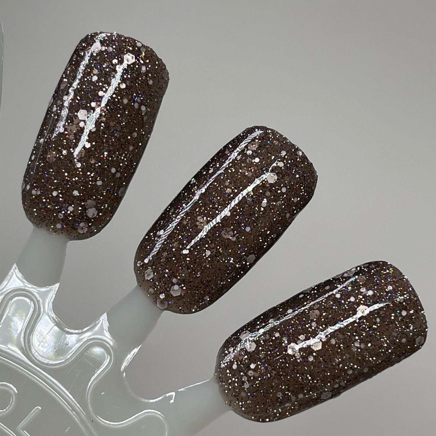 Bear-ly Napped - Brown Nail Polish - Reflective Nail Polish - Glitter Nail Polish - Oops Batch - Dam Nail Polish