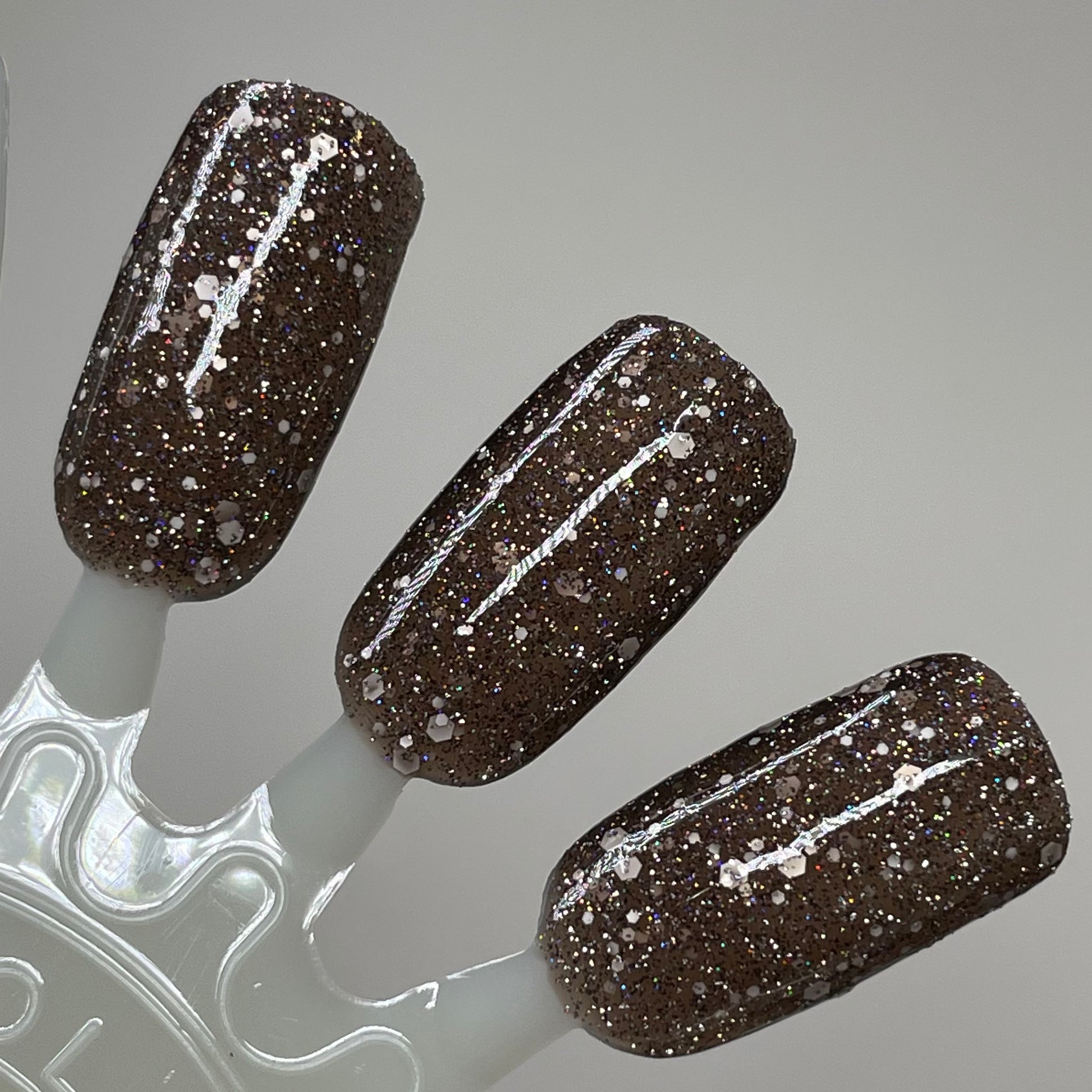 Bear-ly Napped - Brown Nail Polish - Reflective Nail Polish - Glitter Nail Polish - Oops Batch - Dam Nail Polish