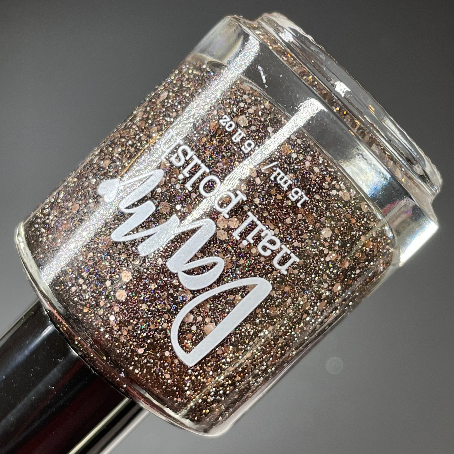 Bear-ly Napped - Brown Nail Polish - Reflective Nail Polish - Glitter Nail Polish - Oops Batch - Dam Nail Polish