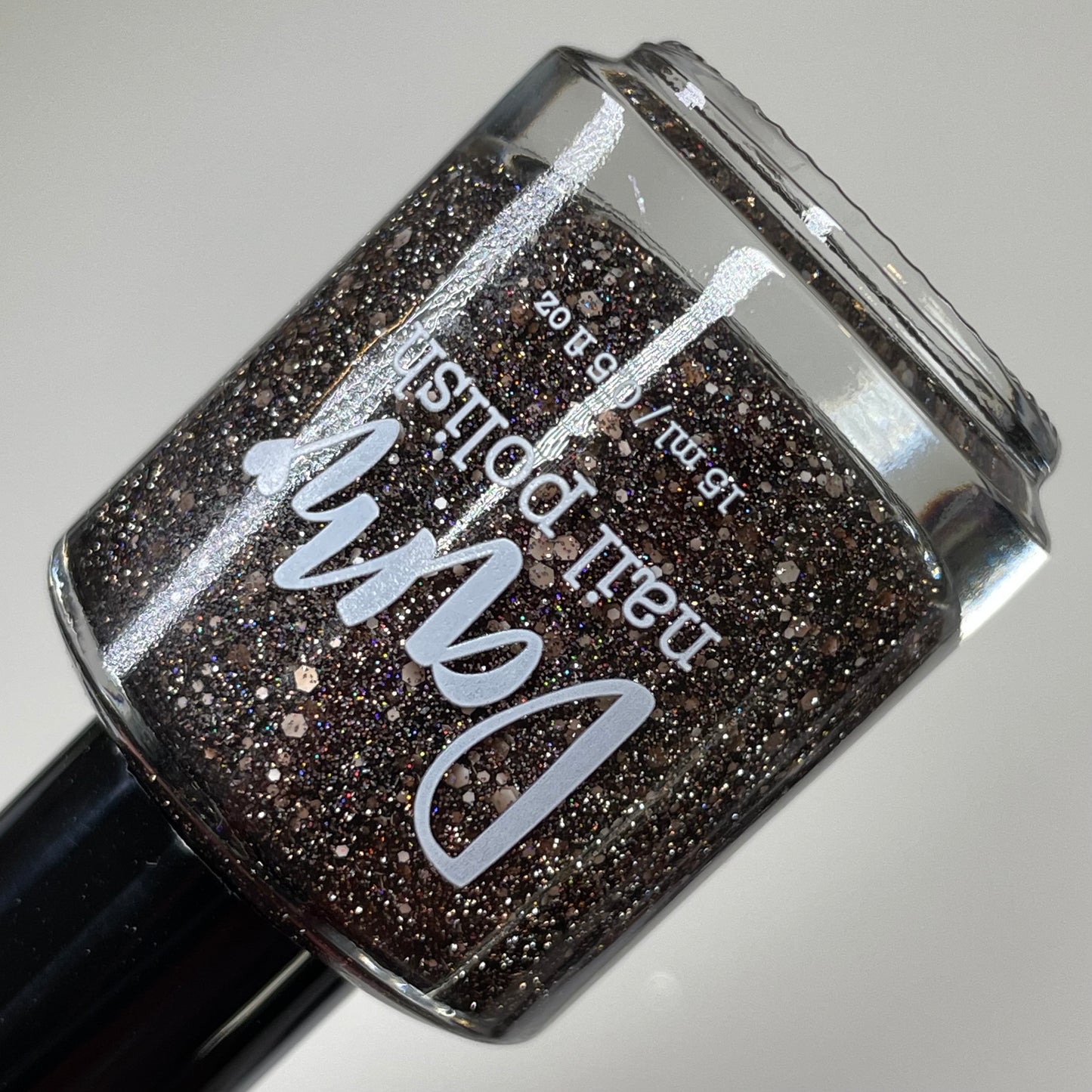 Bear-ly Napped - Brown Nail Polish - Reflective Nail Polish - Glitter Nail Polish - Oops Batch - Dam Nail Polish