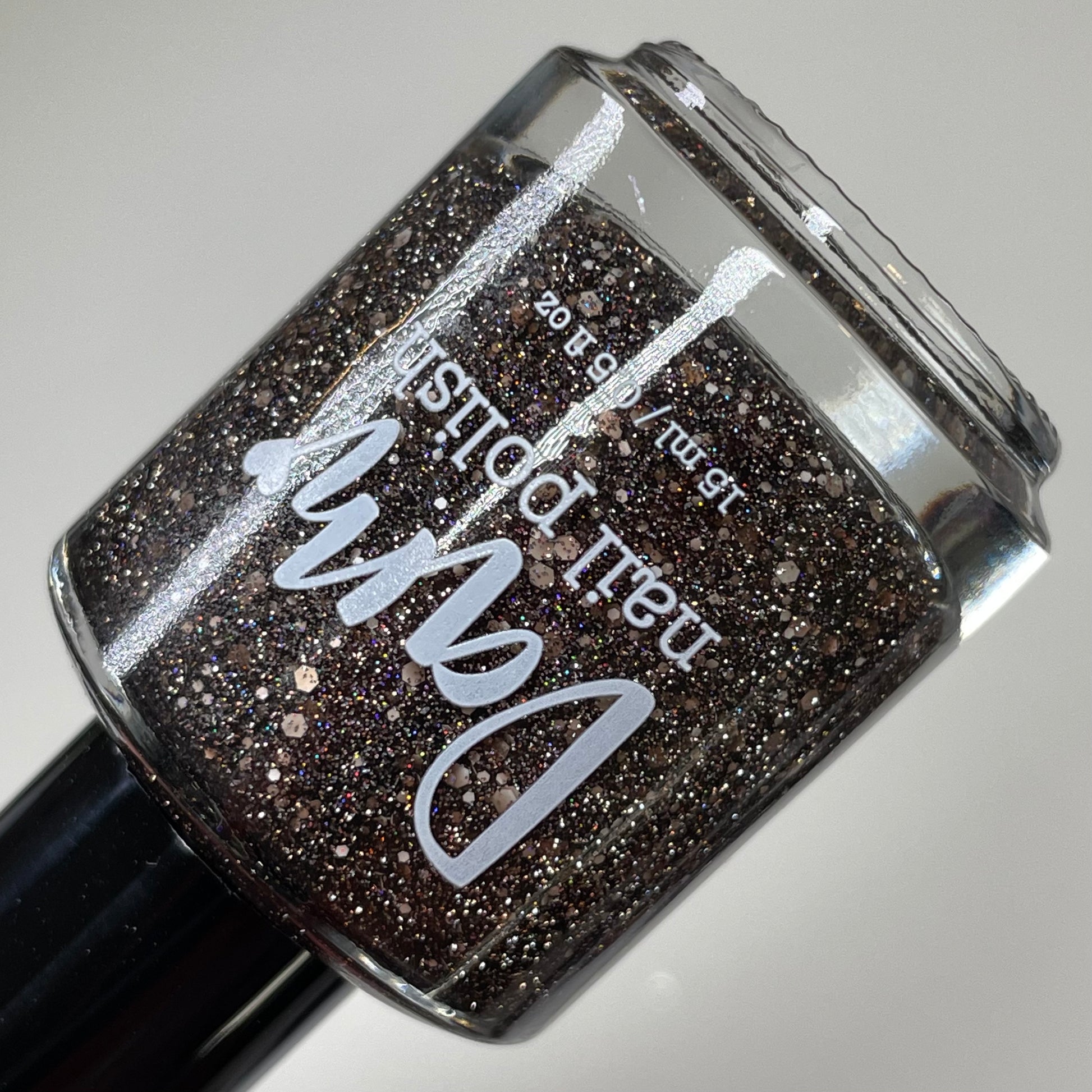 Bear-ly Napped - Brown Nail Polish - Reflective Nail Polish - Glitter Nail Polish - Oops Batch - Dam Nail Polish