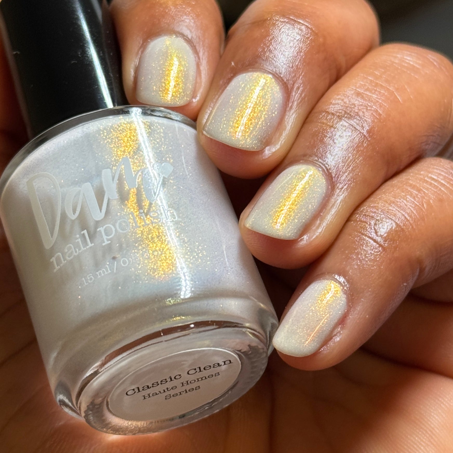 Classic Clean - White Nail Polish - Shimmer Nail Polish - Haute Homes Series - Dam Nail Polish