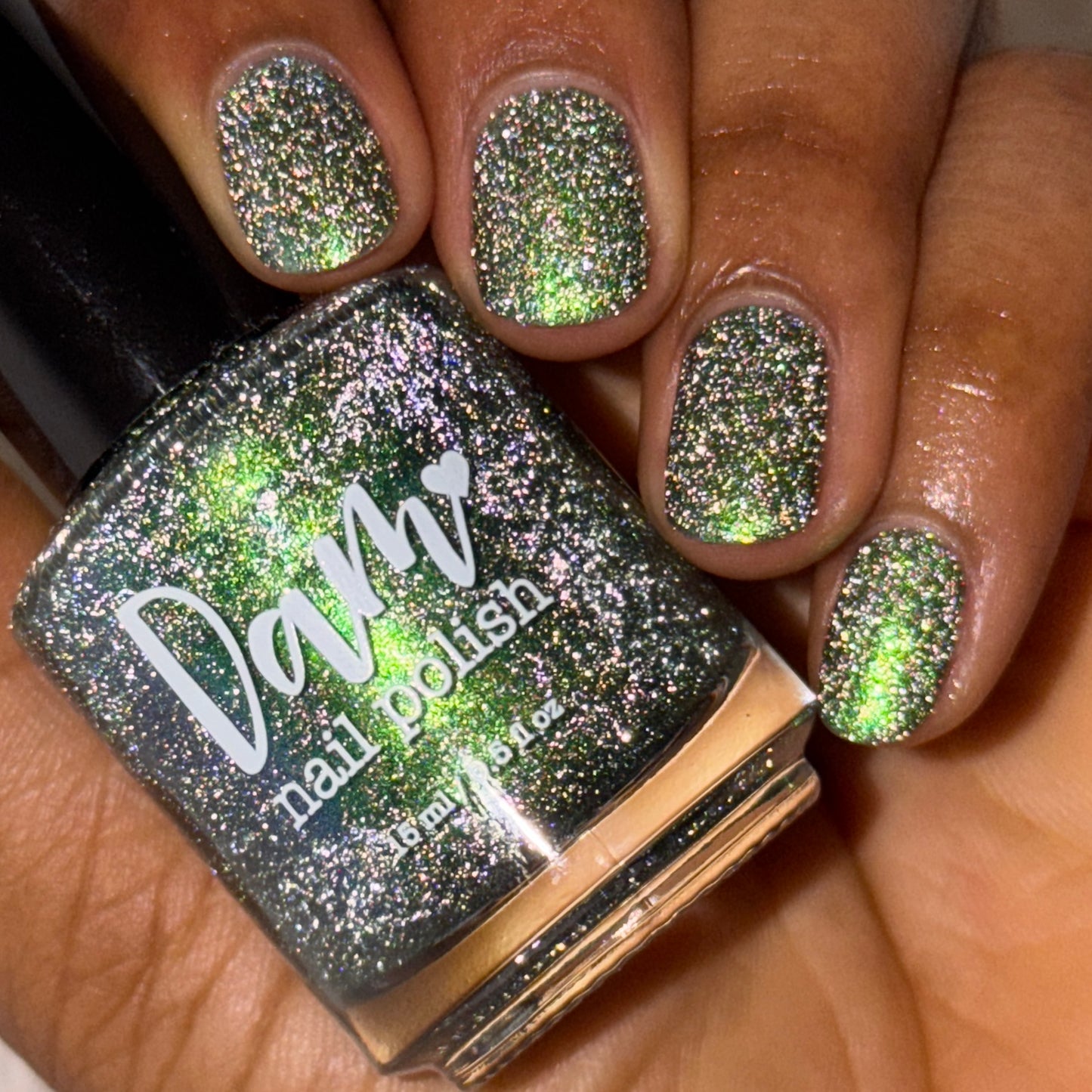Would a Robot Say Beep Beep? - Green Nail Polish - Reflective Nail Polish - Shimmer Nail Polish - I'm Not a Robot Series