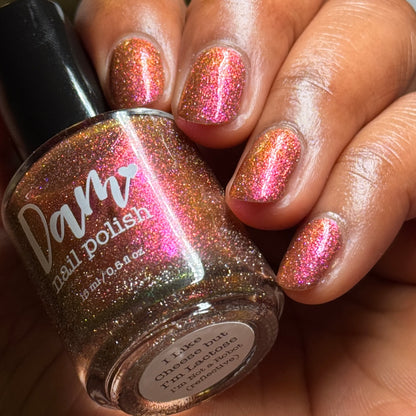 I Like Cheese but I'm Lactose - Pink Nail Polish - Reflective Nail Polish - Shimmer Nail Polish - I'm Not a Robot Series