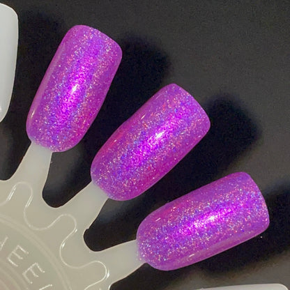 COMING SOON 2/27 NOON ET! PRE ORDER: Sleigh My Name, Sleigh My Name - Purple Nail Polish - Shimmer Nail Polish - Holographic Nail Polish - 12 Dam Days of Polish 2025 - Turnaround time ~5 weeks - Dam Nail Polish