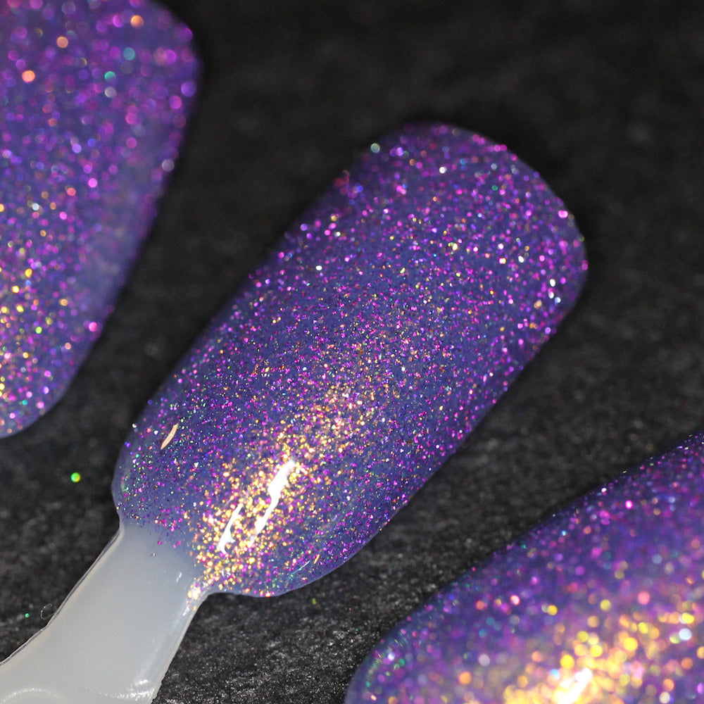 Reflective Nails Decade of Dam - Purple Shimmer Reflective Nail Polish - 10th ...