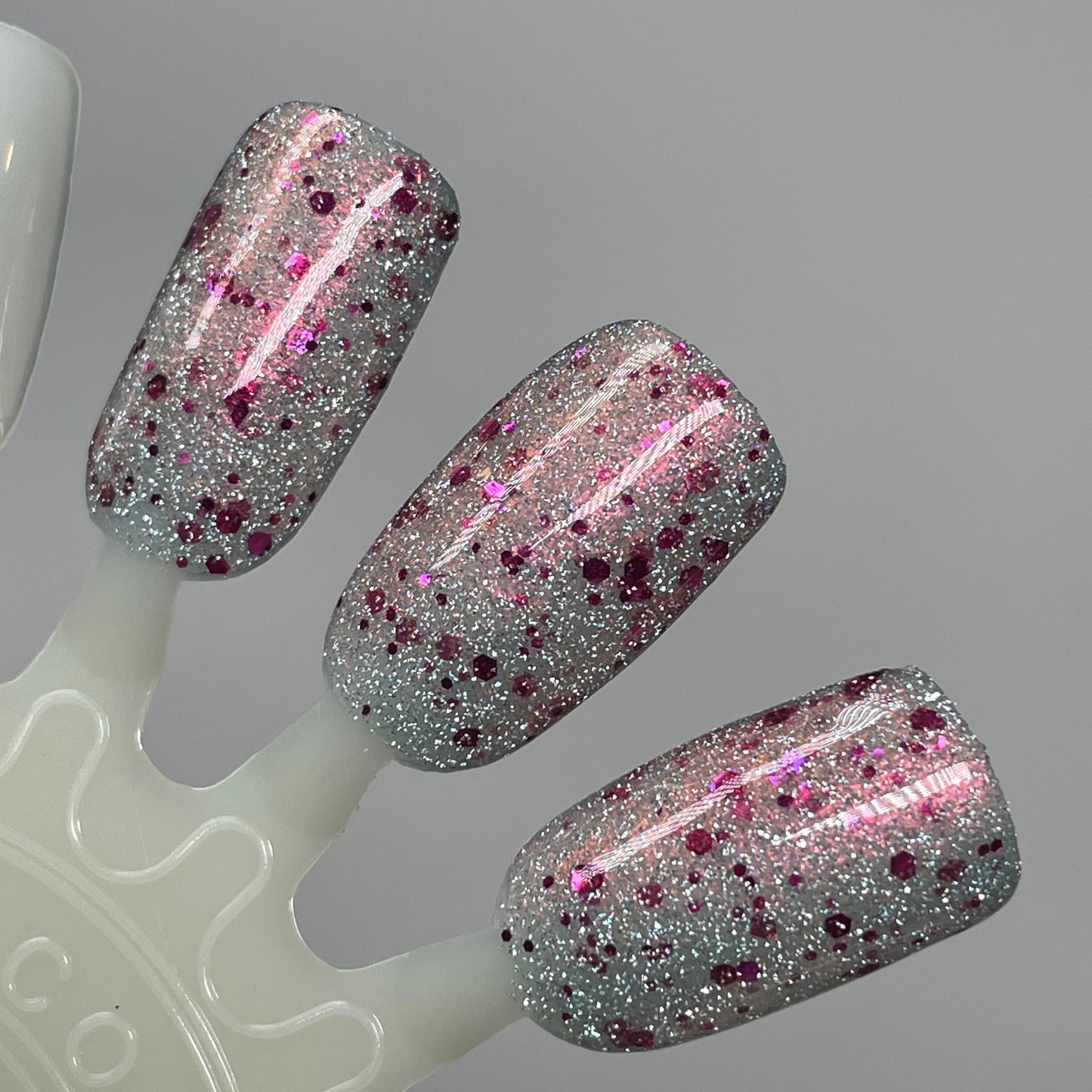 Jelly Bean Around the World - Pink Silver Nail Polish - Reflective Glitter Nail Polish - Sugar Rush Collection - Dam Nail Polish