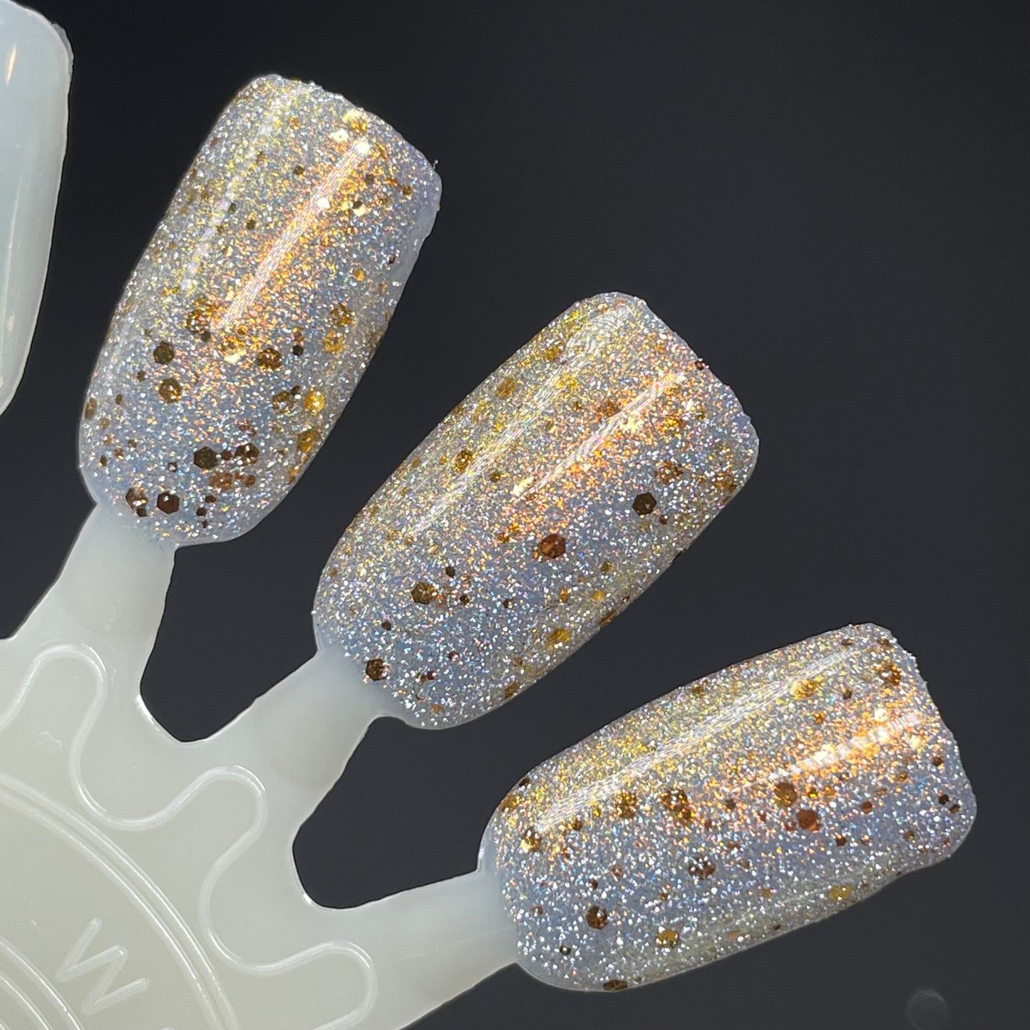 Caramel Apple Bottom Jeans - Gold Silver Nail Polish - Reflective Glitter Nail Polish - Sugar Rush Collection - Dam Nail Polish