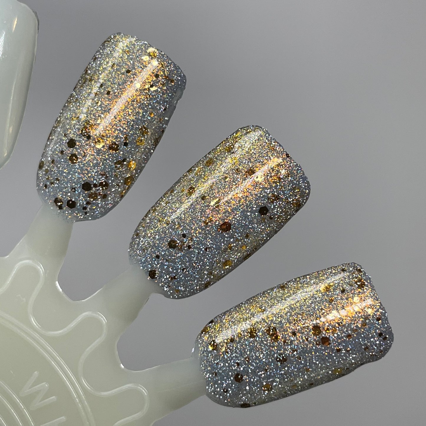 Caramel Apple Bottom Jeans - Gold Silver Nail Polish - Reflective Glitter Nail Polish - Sugar Rush Collection - Dam Nail Polish