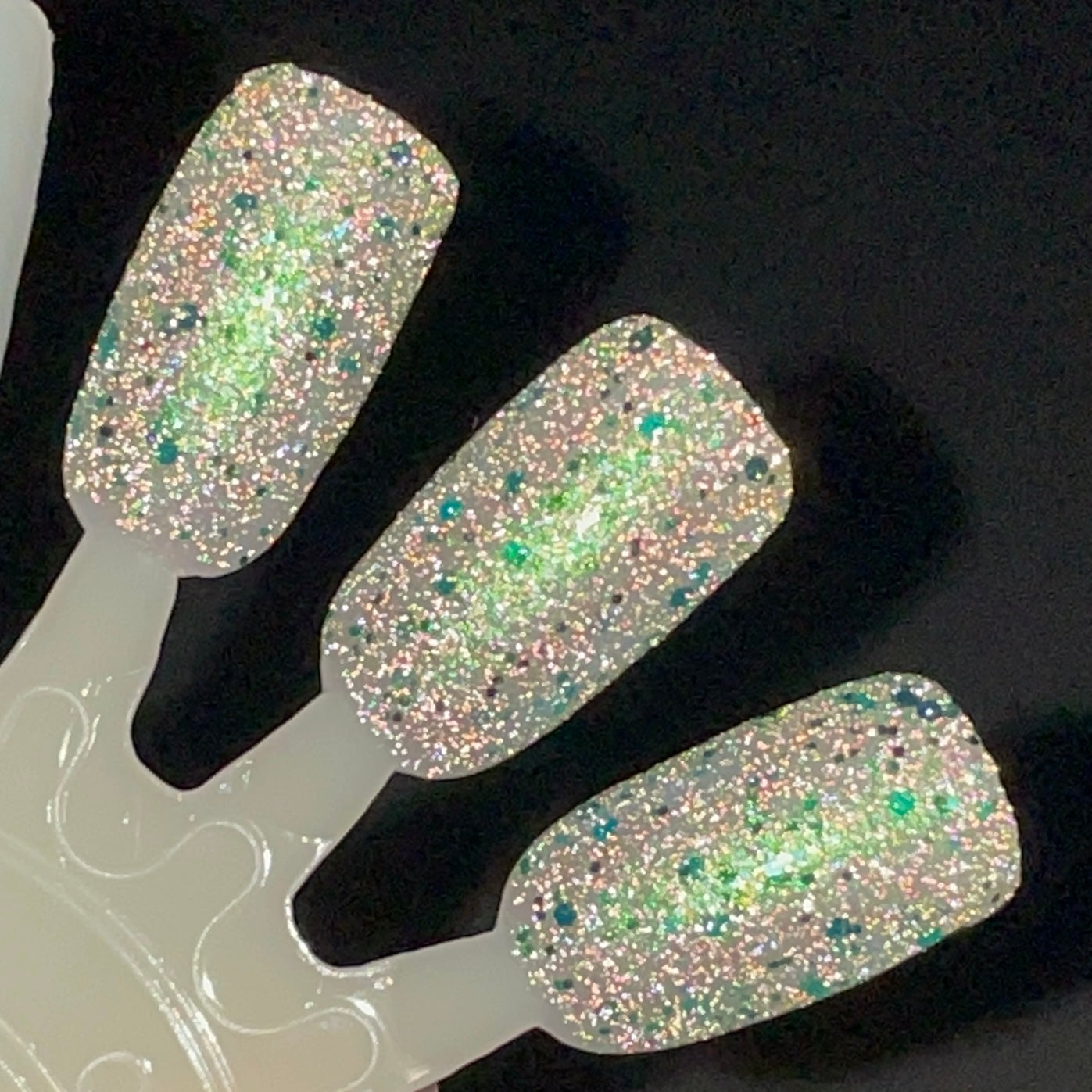 Candy Wrapper’s Delight - Green Silver Nail Polish - Reflective Glitter Nail Polish - Sugar Rush Collection - Dam Nail Polish