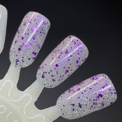 Gumdrop It Like It's Hot - Purple Silver Nail Polish - Reflective Glitter Nail Polish - Sugar Rush Collection - Dam Nail Polish