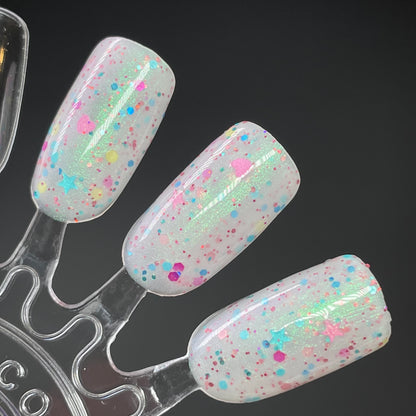 PRE ORDER: Sundae is My Favorite Day - White Solar Nail Polish - UV Reactive Crelly Nail Polish - Turnaround Time ~5 Weeks
