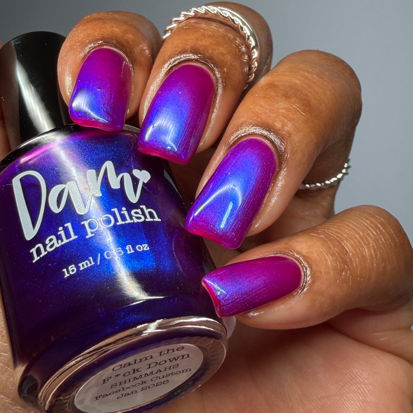 COMING SOON 5/15! Calm the F*ck Down - Purple Nail Polish - Shimmer Nail Polish - SHIMMAHS Facebook Custom 2026 - Dam Nail Polish