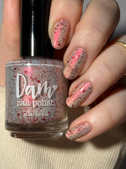 Haunted Hurricane - White Nail Polish - Crelly Nail Polish - Ghostly Collection - Halloween 2025 - Dam Nail Polish