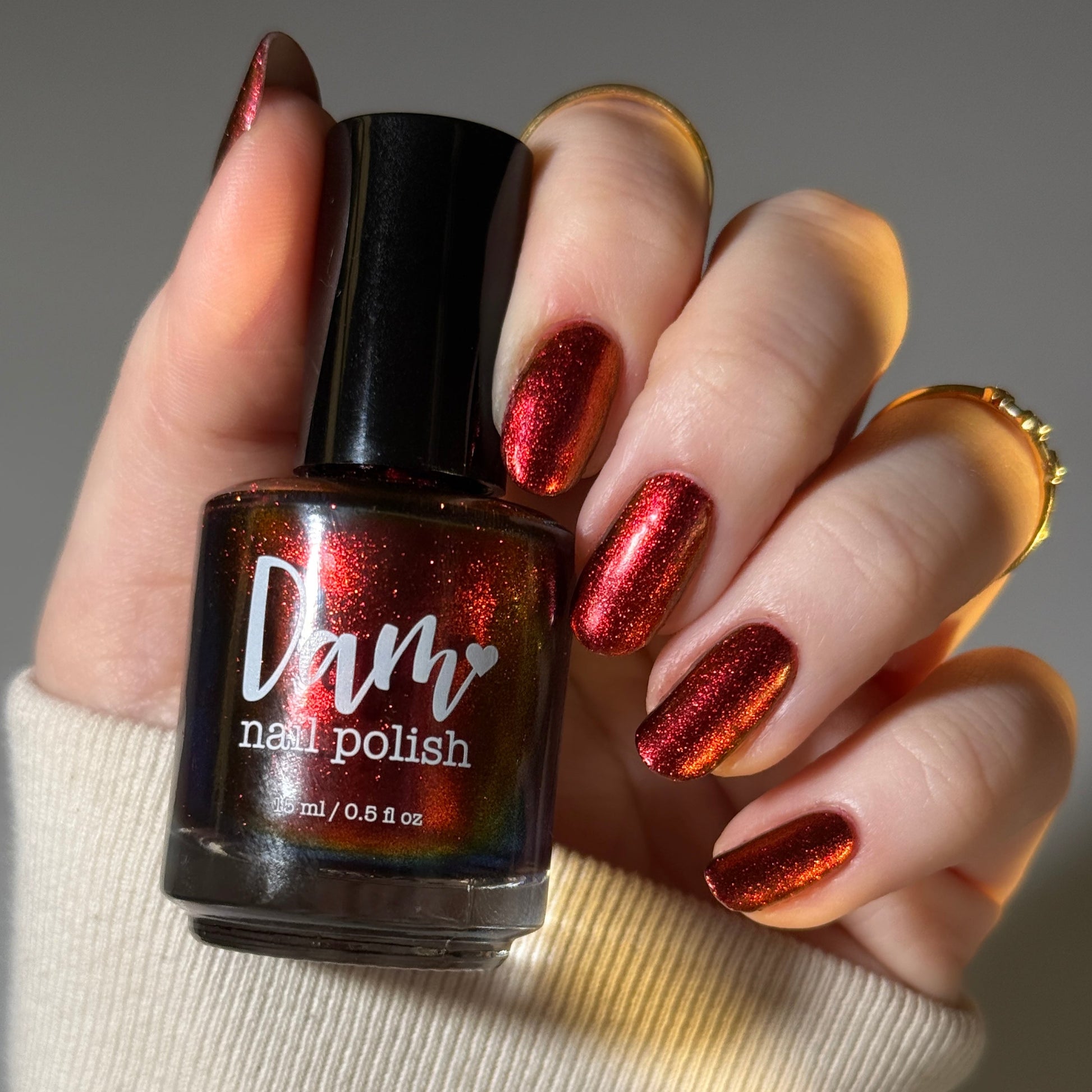 Don't Disturb the Damned - Red Nail Polish - Multichrome Nail Polish - Ghostly Collection - Halloween 2025 - Dam Nail Polish