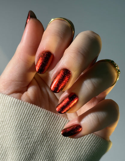 Don't Disturb the Damned - Red Nail Polish - Multichrome Nail Polish - Ghostly Collection - Halloween 2025 - Dam Nail Polish
