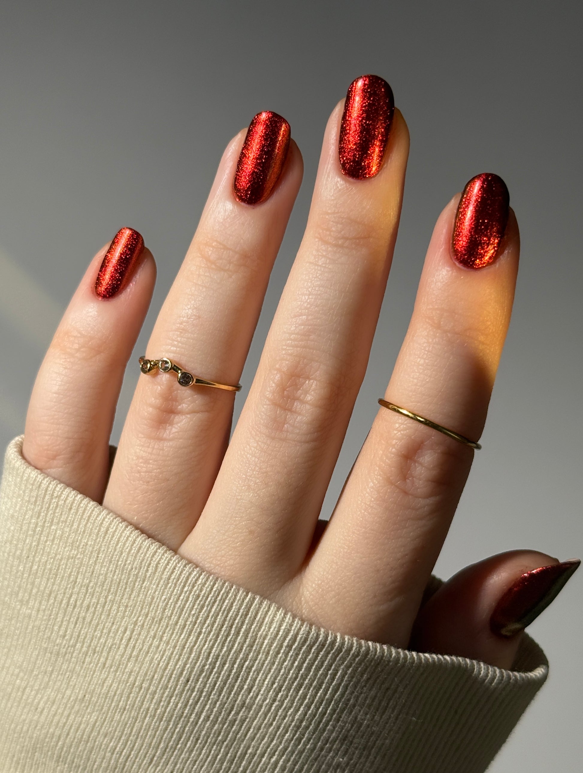 Don't Disturb the Damned - Red Nail Polish - Multichrome Nail Polish - Ghostly Collection - Halloween 2025 - Dam Nail Polish