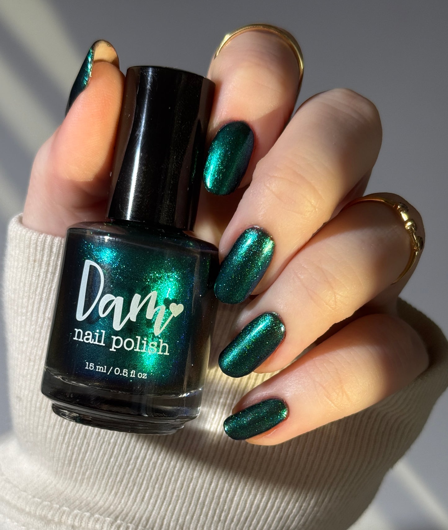 I Call Boo-sh*t - Black Nail Polish - Shimmer Nail Polish - Ghostly Collection - Halloween 2025 - Dam Nail Polish