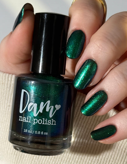 I Call Boo-sh*t - Black Nail Polish - Shimmer Nail Polish - Ghostly Collection - Halloween 2025 - Dam Nail Polish