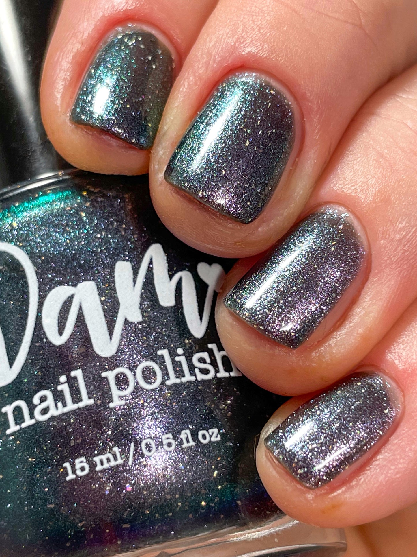 Chuck - Black Shimmer Nail Polish - Survivor Series - Dam Nail Polish