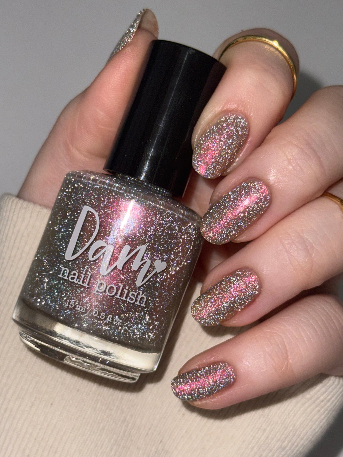 Shall We Have A Seance? - Gray Nail Polish - Reflective Nail Polish - Ghostly Collection - Halloween 2025 - Dam Nail Polish