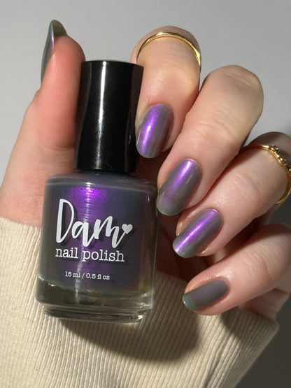 Don’t Be Ghoulish - Gray Nail Polish - Shimmer Nail Polish - Ghostly Collection - Halloween 2025 - Dam Nail Polish