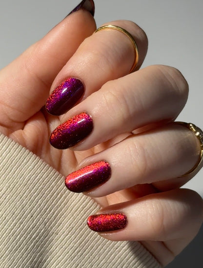 BLOODY MARY x3 - Black Nail Polish - Magnetic Nail Polish - Shimmer Nail Polish - Ghostly Collection - Halloween 2025 - Dam Nail Polish