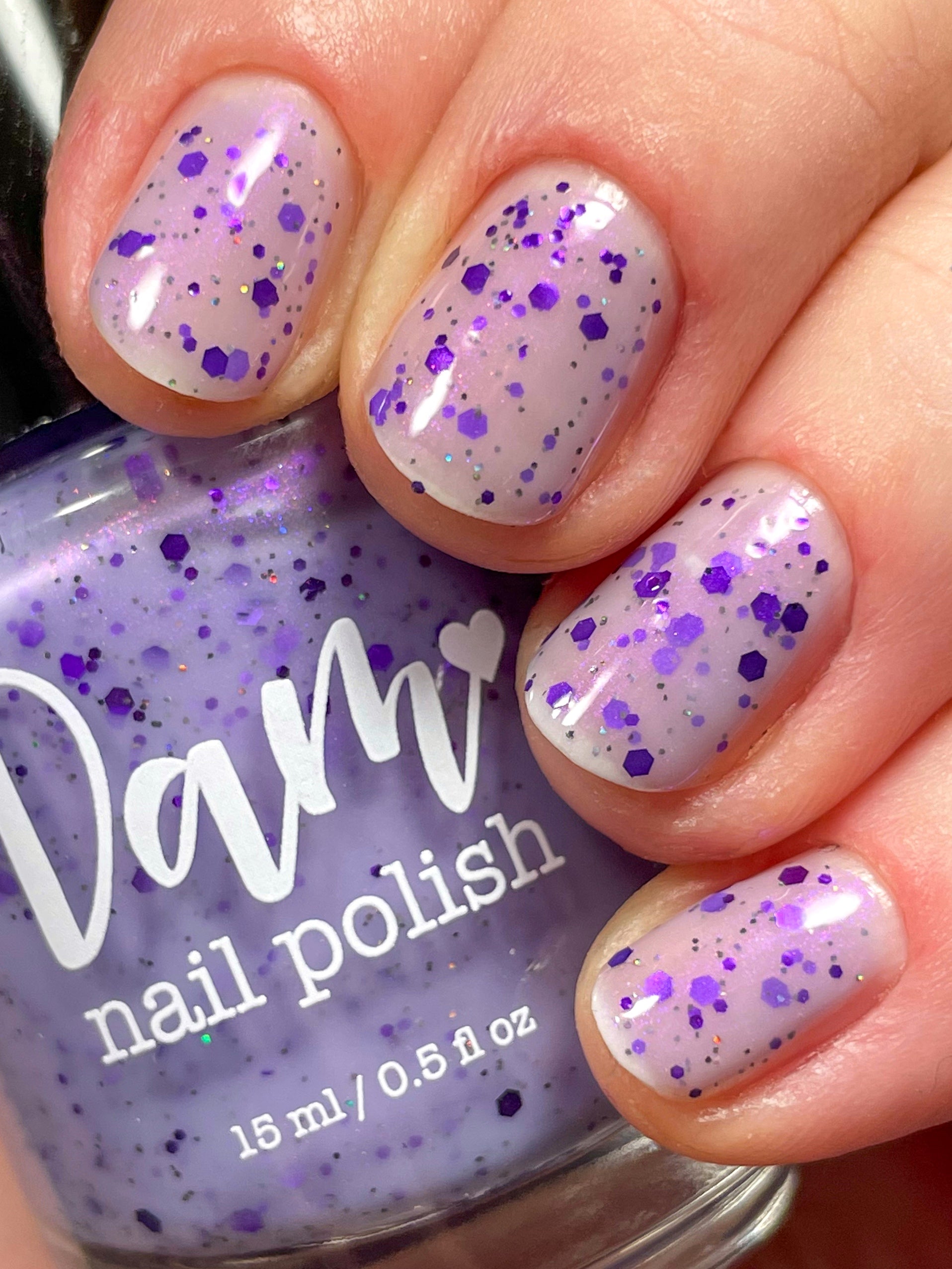 Taro Tea Wannabe - Light Purple Crelly - Glitter Nail Polish - Shimmer Nail Polish - Sweet Sips Collection - Dam Nail Polish