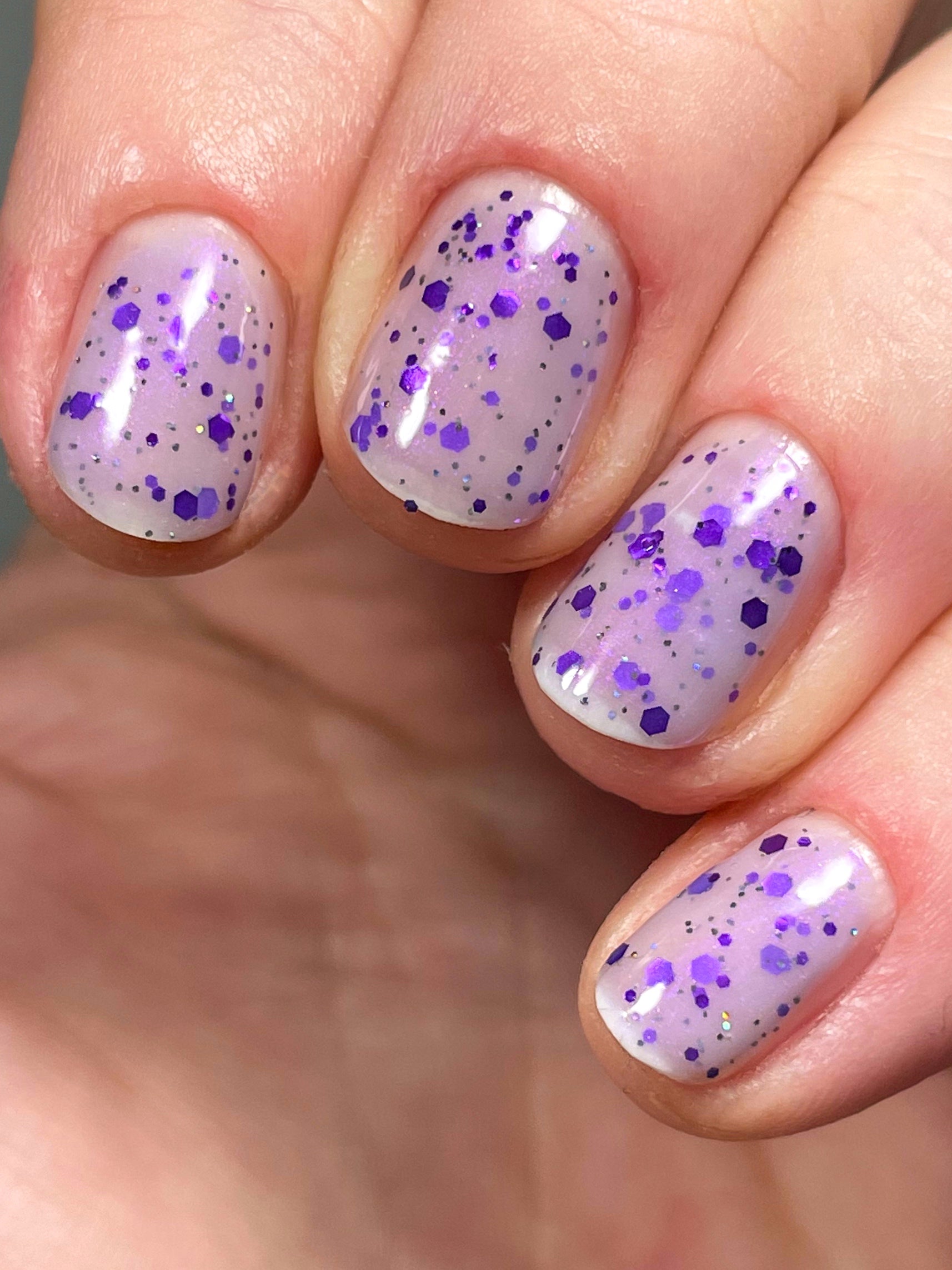 Taro Tea Wannabe - Light Purple Crelly - Glitter Nail Polish - Shimmer Nail Polish - Sweet Sips Collection - Dam Nail Polish