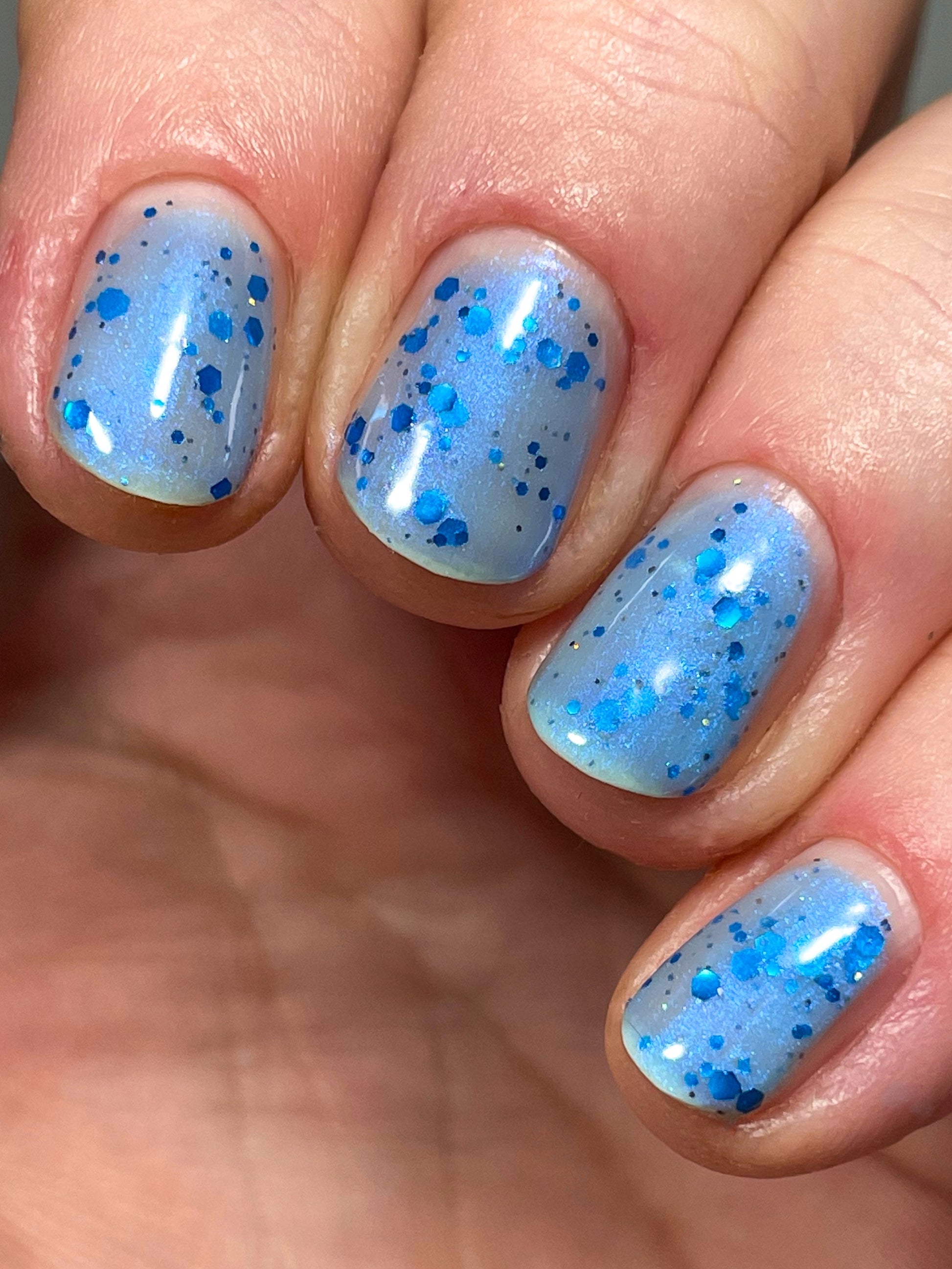 Blueberry Sanctuary - Light Blue Crelly - Glitter Nail Polish - Shimmer Nail Polish - Sweet Sips Collection - Dam Nail Polish