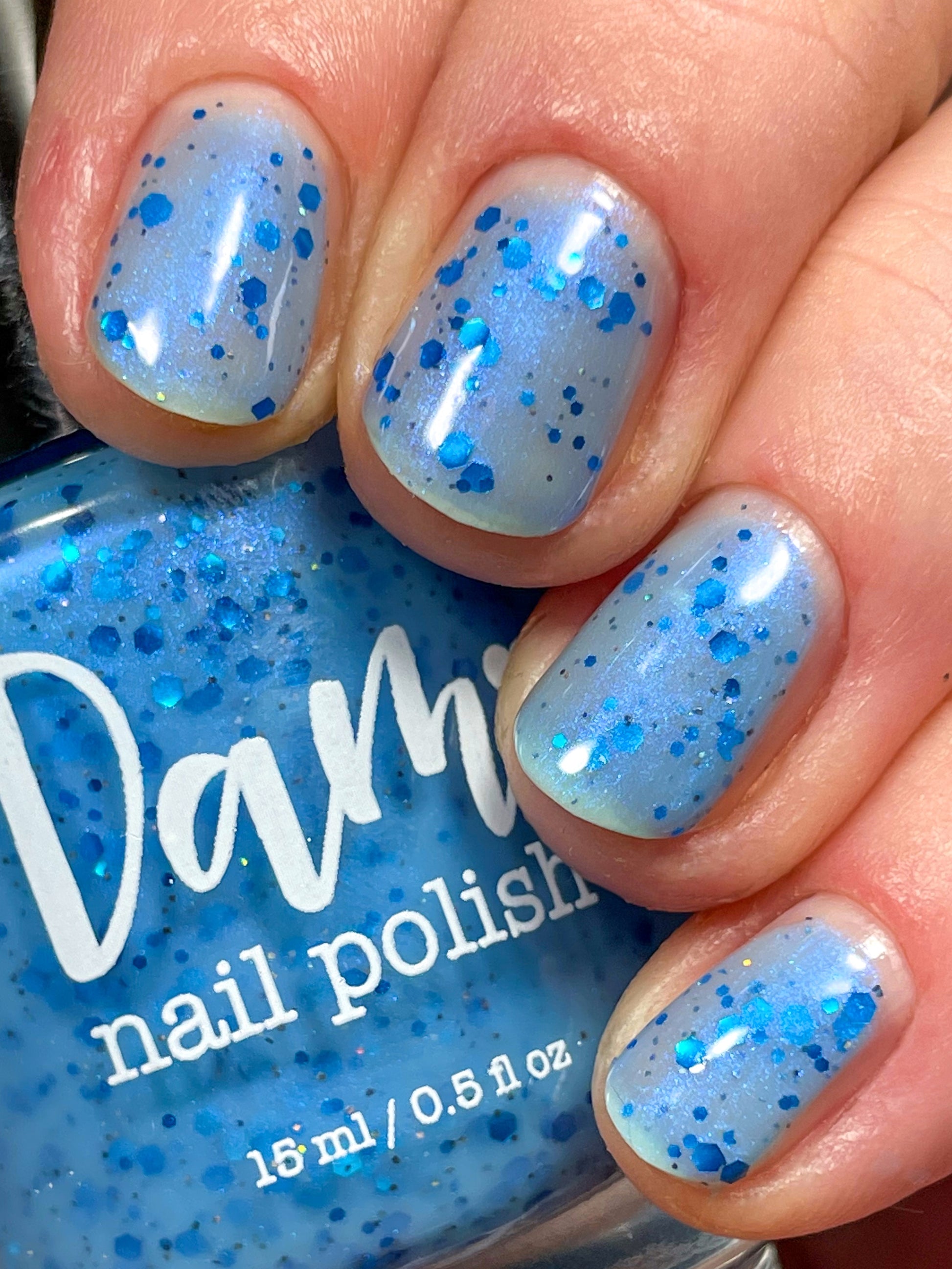 Blueberry Sanctuary - Light Blue Crelly - Glitter Nail Polish - Shimmer Nail Polish - Sweet Sips Collection - Dam Nail Polish
