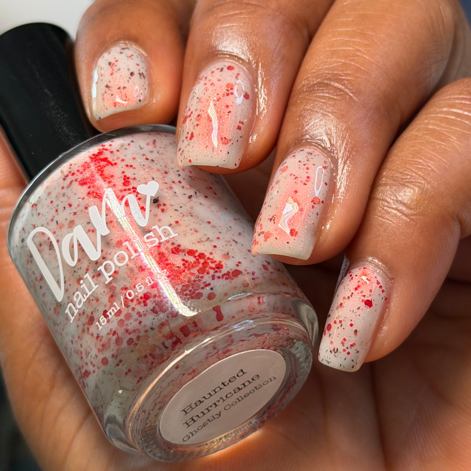 Haunted Hurricane - White Nail Polish - Crelly Nail Polish - Ghostly Collection - Halloween 2025 - Dam Nail Polish