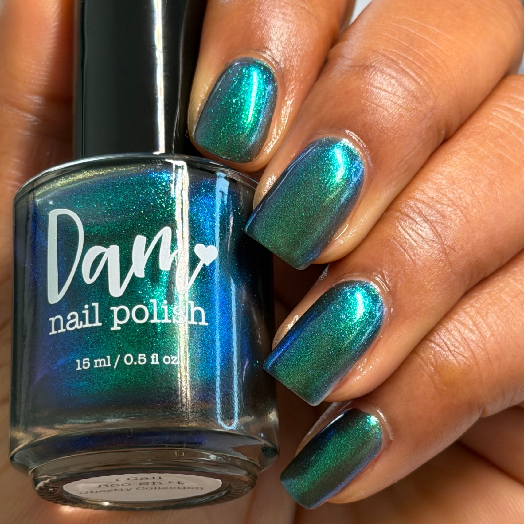 I Call Boo-sh*t - Black Nail Polish - Shimmer Nail Polish - Ghostly Collection - Halloween 2025 - Dam Nail Polish