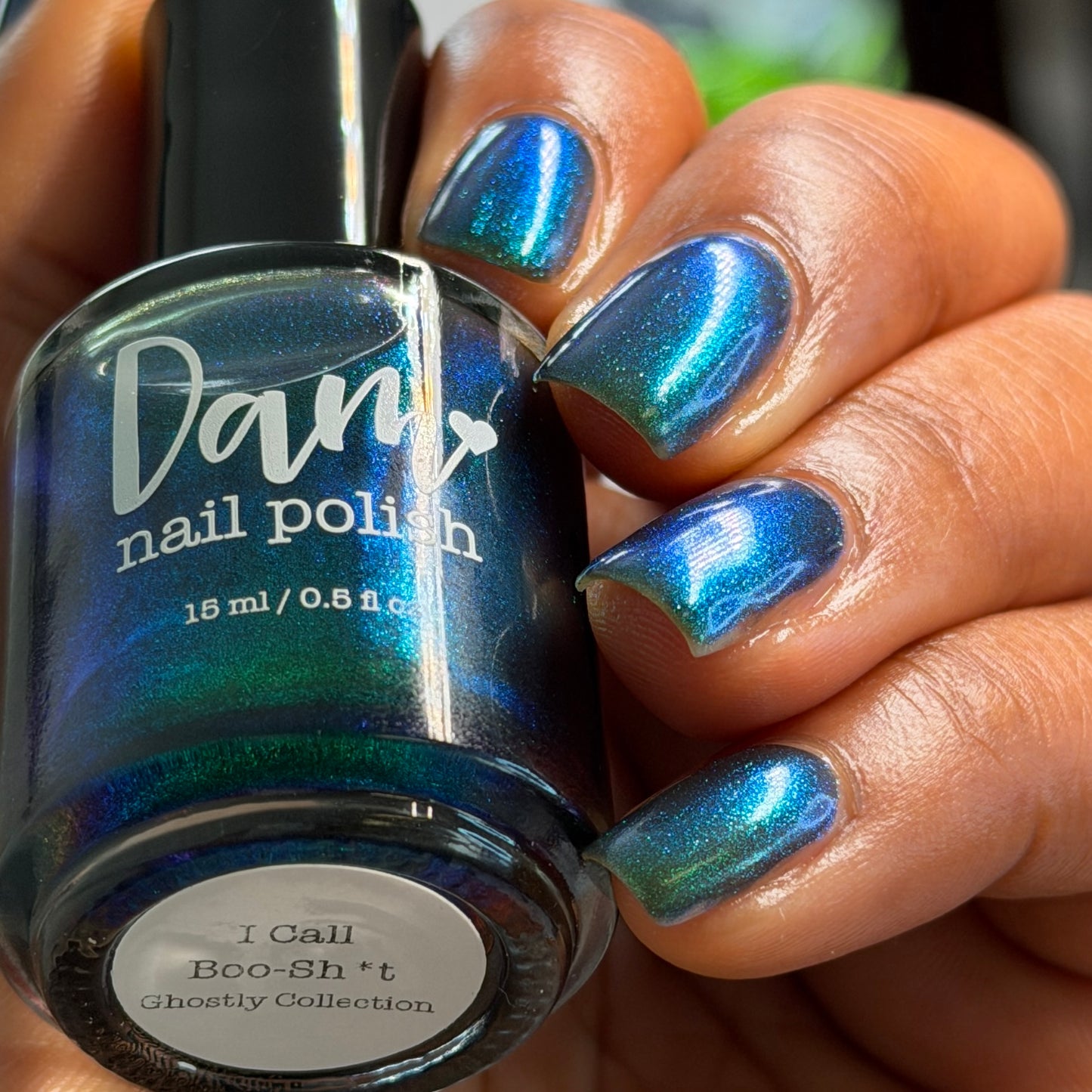 I Call Boo-sh*t - Black Nail Polish - Shimmer Nail Polish - Ghostly Collection - Halloween 2025 - Dam Nail Polish