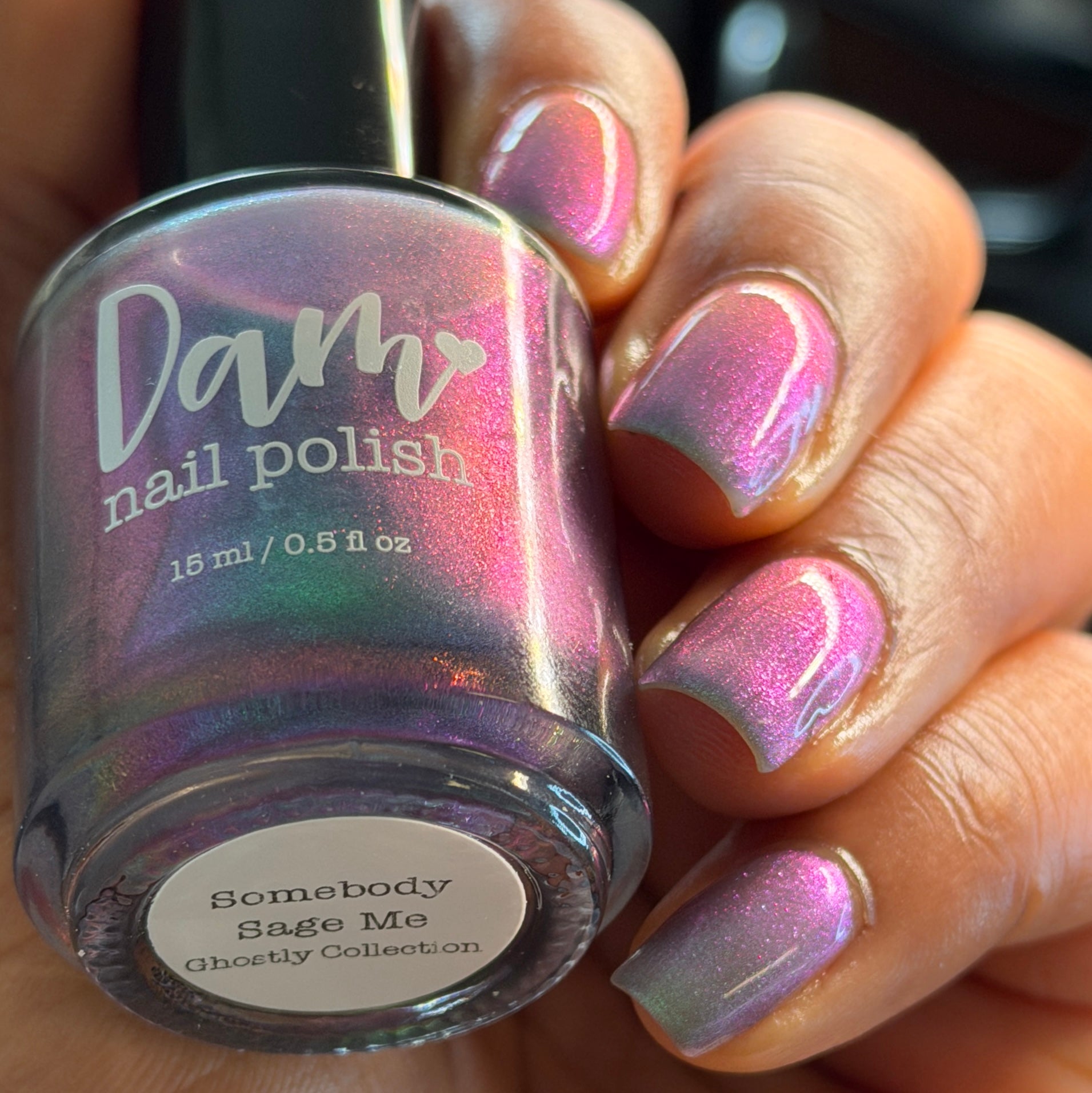 Somebody Sage Me - Gray Nail Polish - Shimmer Nail Polish - Ghostly Collection - Halloween 2025 - Dam Nail Polish