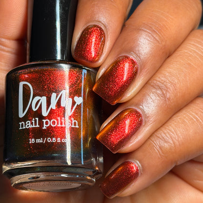 Don't Disturb the Damned - Red Nail Polish - Multichrome Nail Polish - Ghostly Collection - Halloween 2025 - Dam Nail Polish