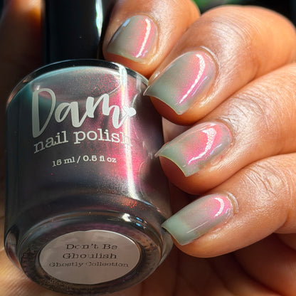 Don’t Be Ghoulish - Gray Nail Polish - Shimmer Nail Polish - Ghostly Collection - Halloween 2025 - Dam Nail Polish