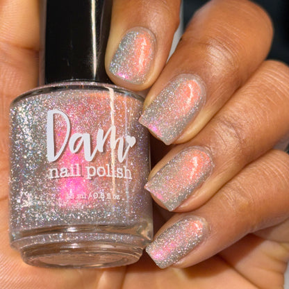 Shall We Have A Seance? - Gray Nail Polish - Reflective Nail Polish - Ghostly Collection - Halloween 2025 - Dam Nail Polish