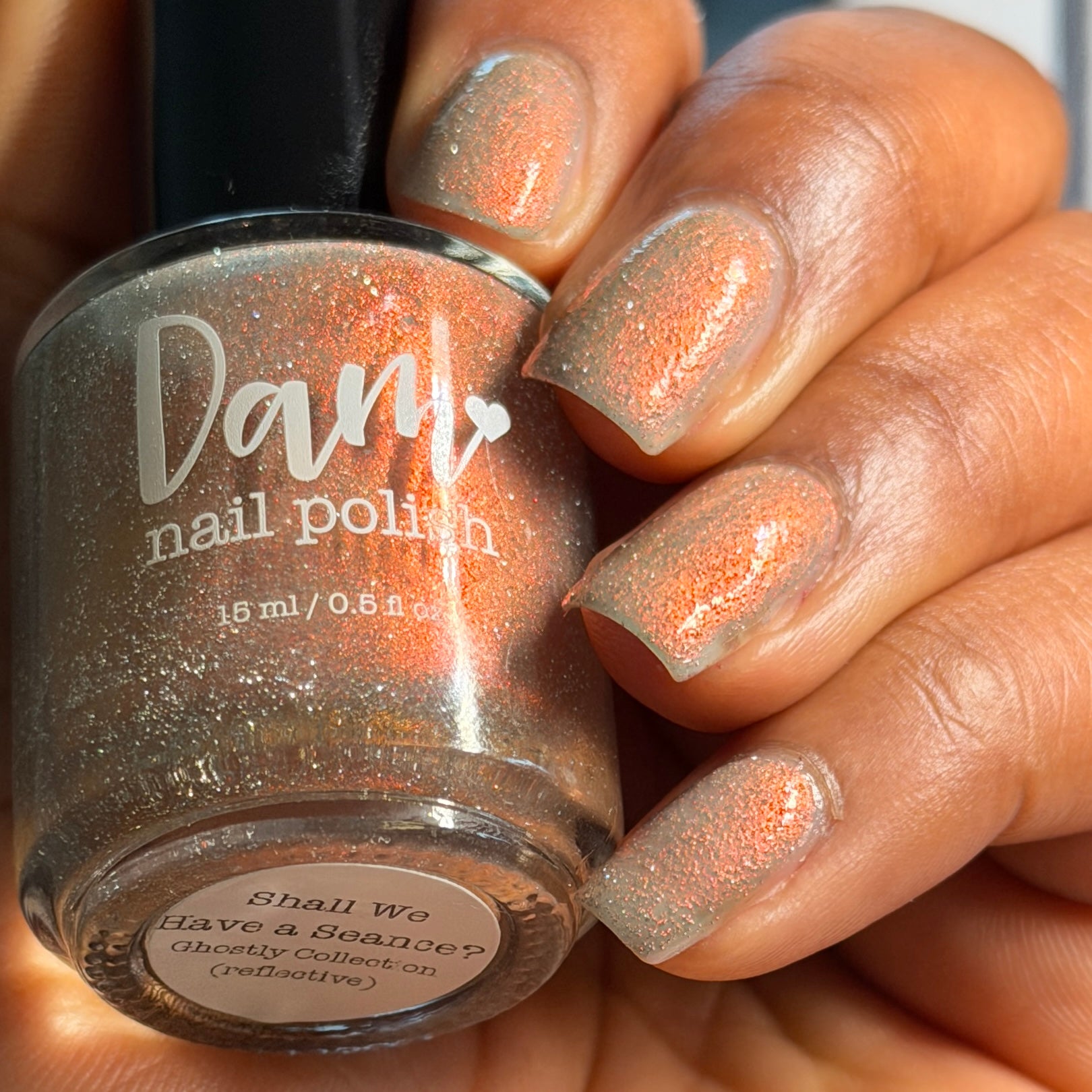 Shall We Have A Seance? - Gray Nail Polish - Reflective Nail Polish - Ghostly Collection - Halloween 2025 - Dam Nail Polish