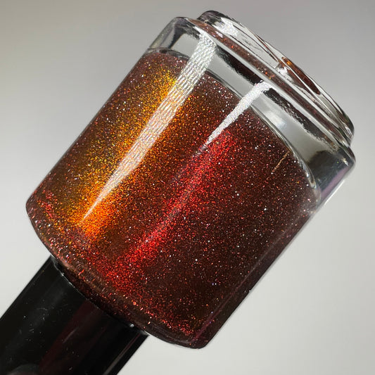 I'm Not Smart Enough - Red Orange Shimmer Nail Polish - Reflective Nail Polish - I'm Not a Robot Series - Dam Nail Polish