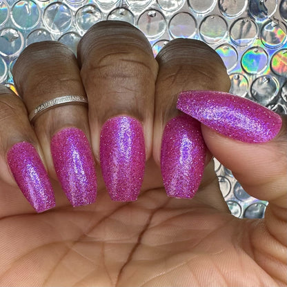 The Windy City - Pink Reflective Nail Polish - Glitter Nail Polish - PBE Exclusive - Dam Nail Polish