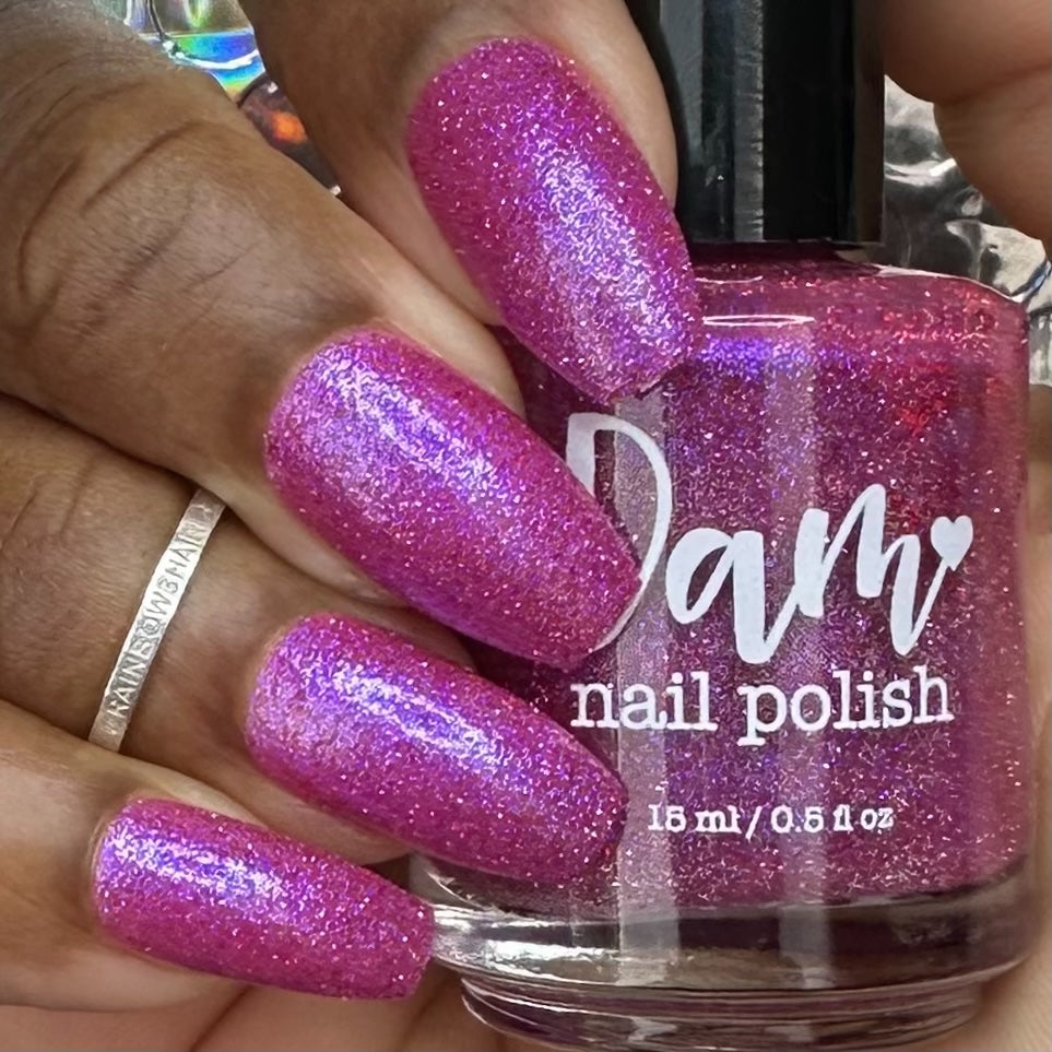 The Windy City - Pink Reflective Nail Polish - Glitter Nail Polish - PBE Exclusive - Dam Nail Polish