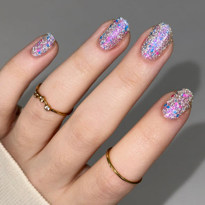 Just Squidding Around - Purple Silver Nail Polish - Reflective Glitter Nail Polish - Squids Fly High Sibling