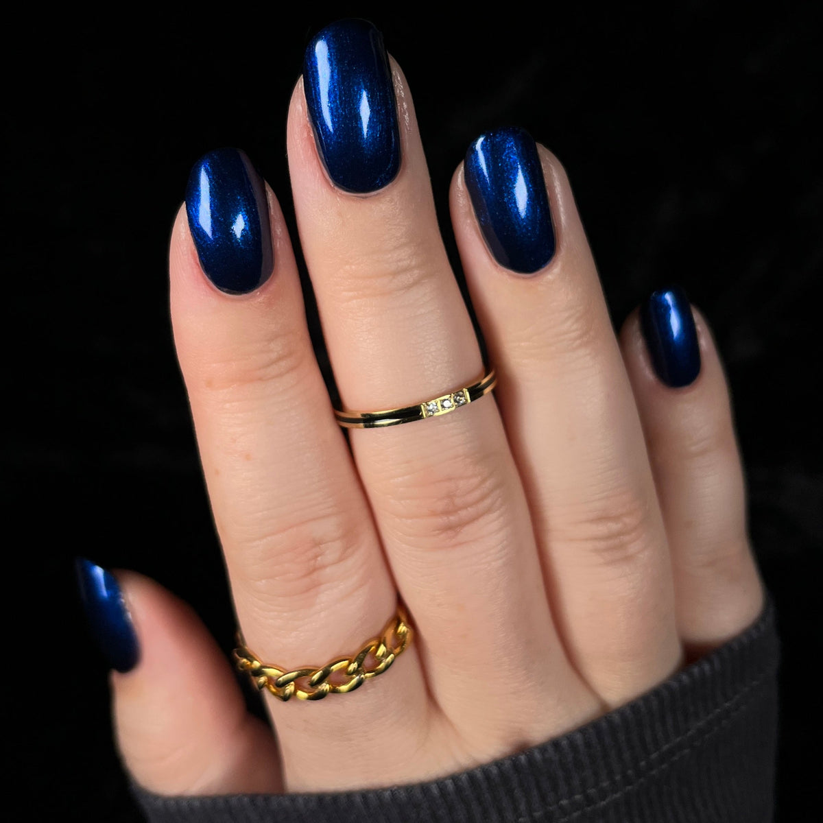 COMING SOON 10/9: Thunderbolt - Black Nail Polish - Shimmer Nail Polish - Polished Jewel Society Facebook Group Exclusive 2026